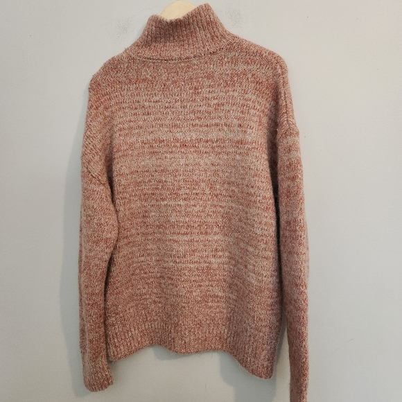 Zara Alpaca Blend Turtleneck Sweater - Blush Pink - Boxy & Oversized Fit - Picture 9 of 13